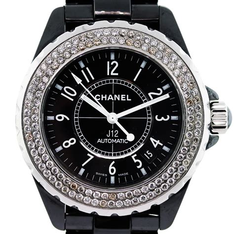 black ceramic chanel j12|Chanel j12 titanium ceramic diamonds.